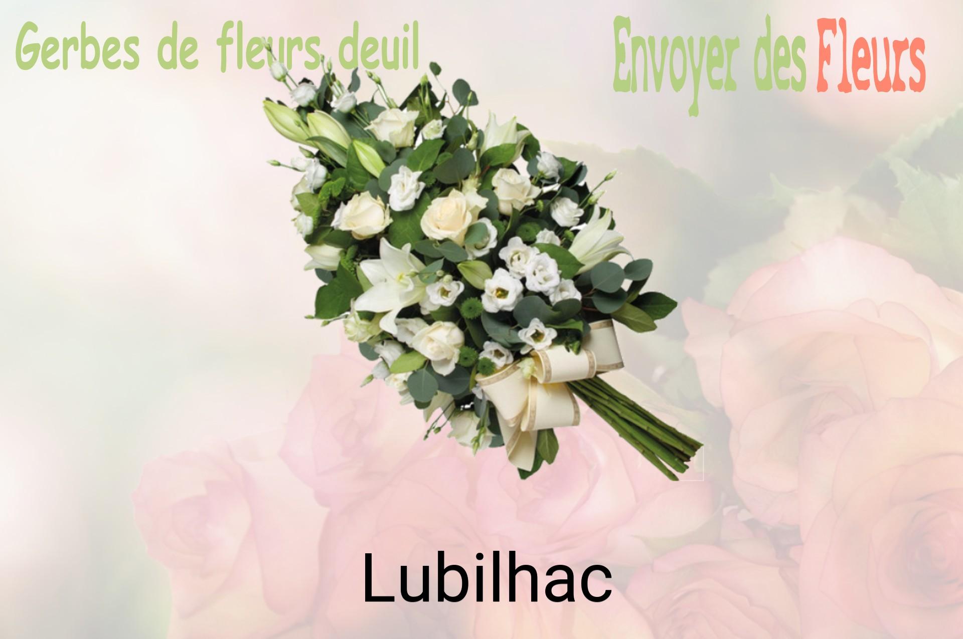 Gerbe de fleurs de deuil livrée à Lubilhac